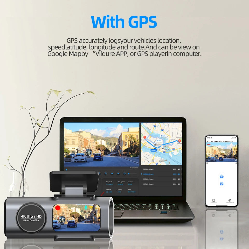 Dash Camera Car 4K UHD Recording