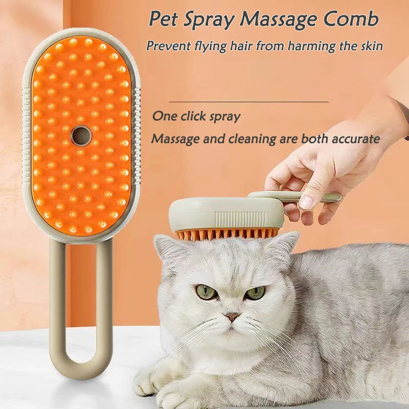 Pet Spray Massage Brush 3 in 1