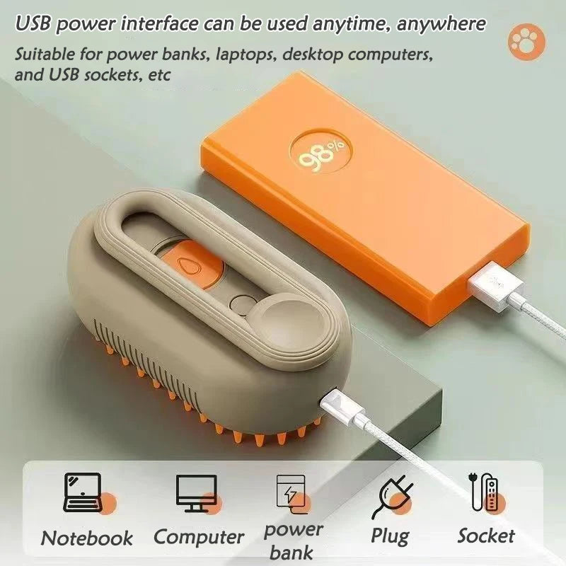 Pet Spray Massage Brush 3 in 1